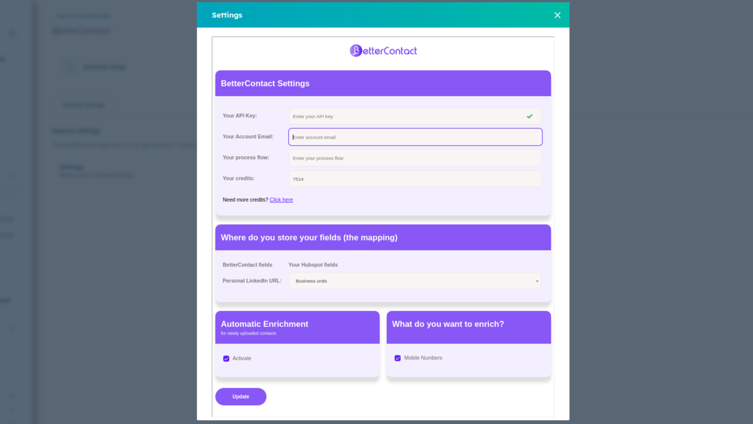 Integración con BetterContact